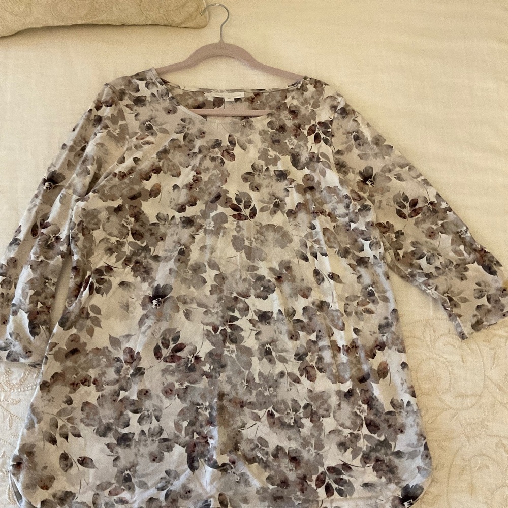 JJILL COTTON BLEND SHIRT. SIZE L TALL